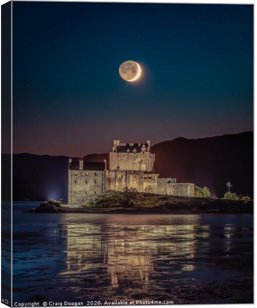 Eilean Donan Moonscape Canvas Print by Craig Doogan