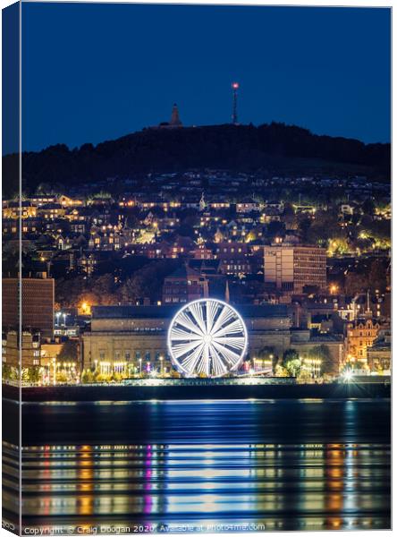 Dundee Ferris Wheel Canvas Print by Craig Doogan