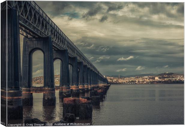 Tay Rail Bridge - Dundee Canvas Print by Craig Doogan