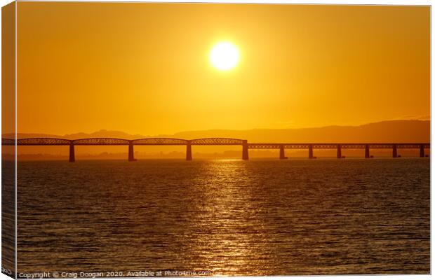 Tay Bridge Sunset Canvas Print by Craig Doogan