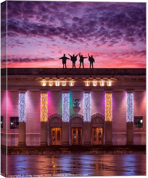 Beatles visit the Caird Hall - Dundee Canvas Print by Craig Doogan