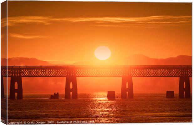 Tay Bridge Sunset Canvas Print by Craig Doogan