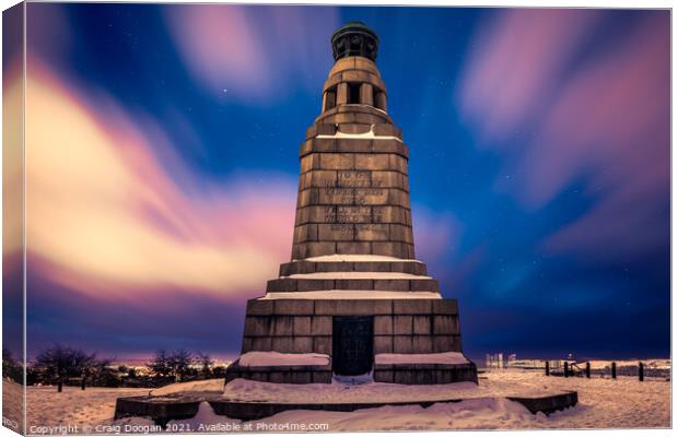 Dundee Law War Memorial Canvas Print by Craig Doogan