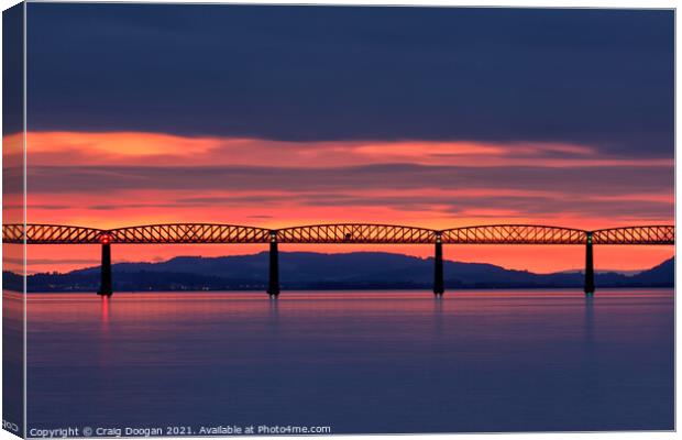 Tay Rail Bridge - Dundee Canvas Print by Craig Doogan