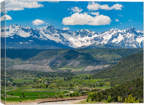 Sunny view of landscape of Ridgway State Park Canvas Print by Chon Kit Leong