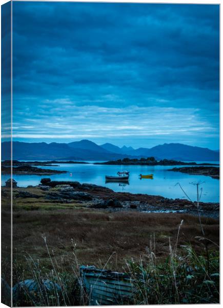 Skye boats Canvas Print by Pete Biggin