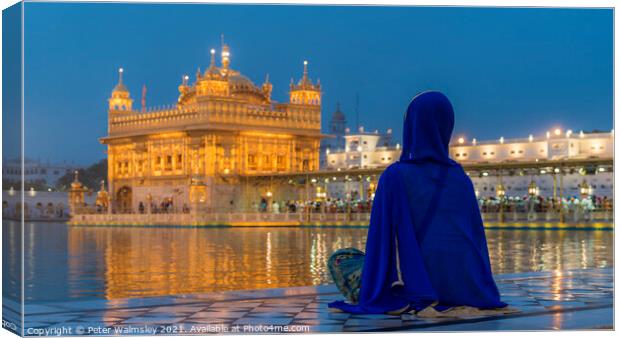 The Golden Temple Canvas Print by Peter Walmsley