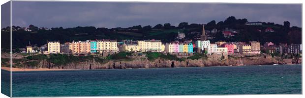 Tenby Panorama from the Sea Canvas Print by Jeremy Hayden