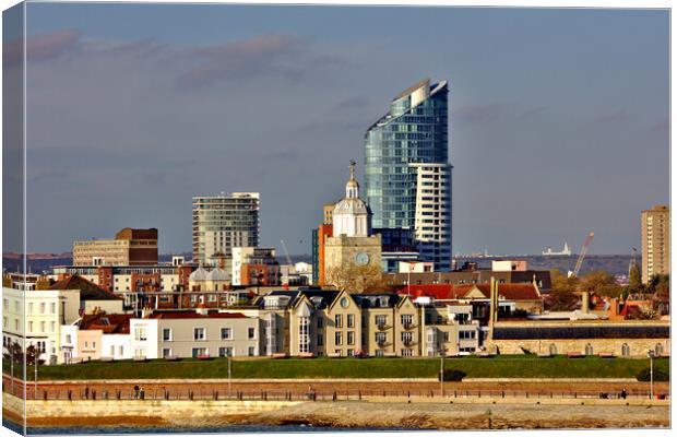 Portsmouth from the Ferry Canvas Print by Jeremy Hayden
