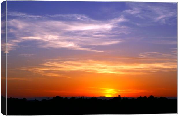 Fantastic Sunset Over the French Countryside Canvas Print by Jeremy Hayden