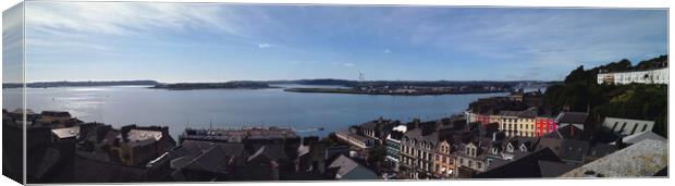 Cork Harbour Panorama at Cobh Canvas Print by Jeremy Hayden