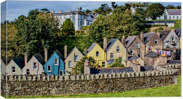 Painted Sisters Back View in Cobh Canvas Print by Jeremy Hayden