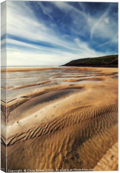 Welsh Sands Canvas Print by Chris Sweet