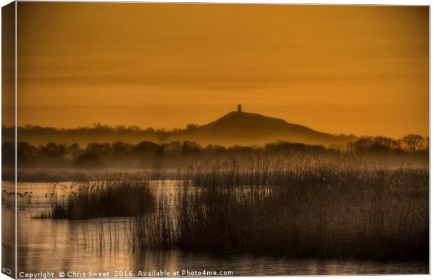 The Tor across the reserve Canvas Print by Chris Sweet