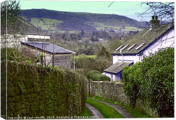 hay on wye lane Canvas Print by paul ratcliffe