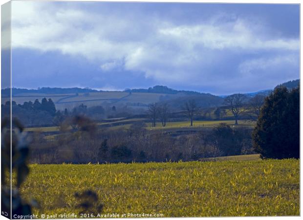 wye valley,herefordshire Canvas Print by paul ratcliffe