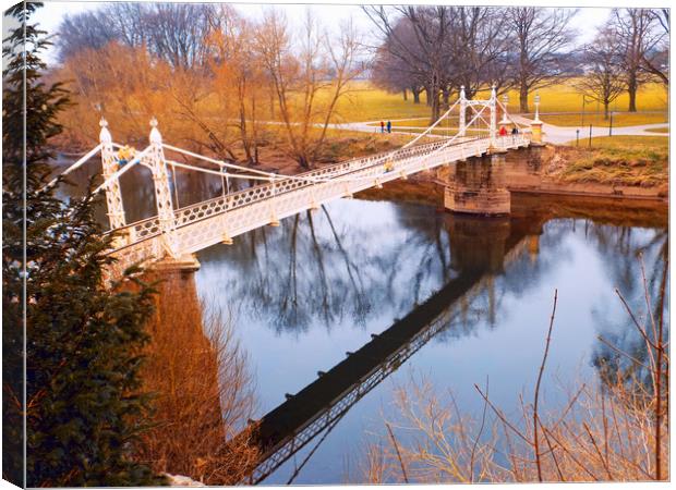 bridge over the river wye Canvas Print by paul ratcliffe
