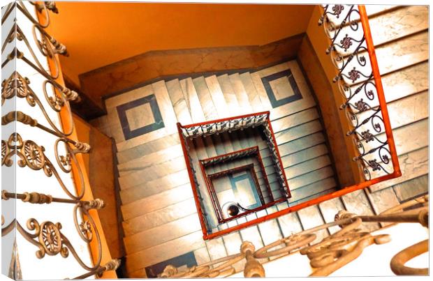 marble staircase Canvas Print by paul ratcliffe