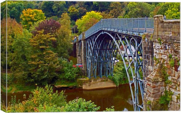Ironbridge over the river severn Canvas Print by paul ratcliffe
