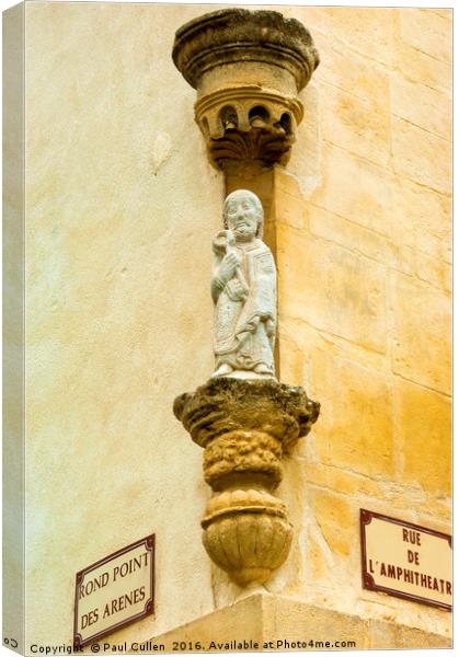 Medieval Statue with key. Canvas Print by Paul Cullen