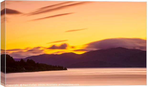 Ballachulish Bathed in Golden light. Canvas Print by Paul Cullen