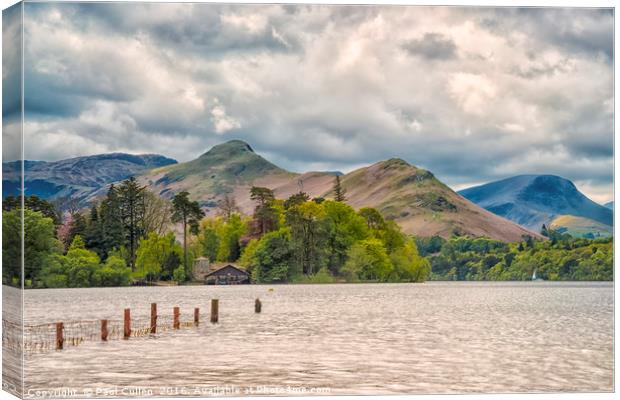 Derwentwater Boathouse Colour 2 Canvas Print by Paul Cullen