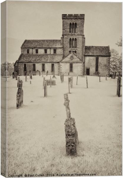 Church on the Lowther estate Monochrome2 Canvas Print by Paul Cullen