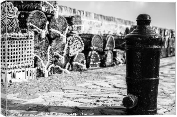 Mooring and fishing creels in Lynmouth Canvas Print by Paul Cullen