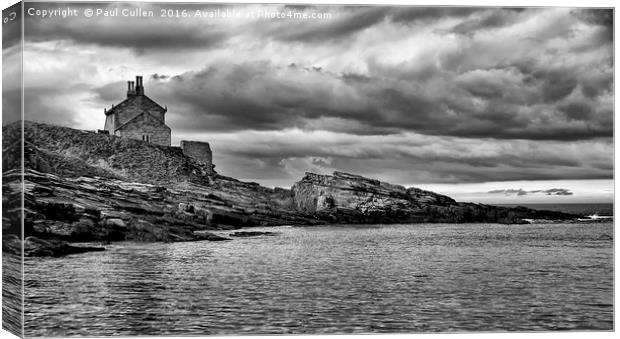 Howick Bathing House  - mono Canvas Print by Paul Cullen