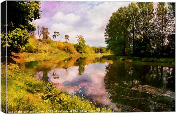 Teviot River near Kelso. Canvas Print by Paul Cullen