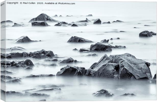 Rocks Uncovered at Lindisfarne. Canvas Print by Paul Cullen