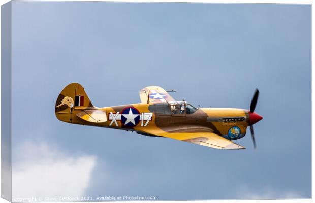 Curtis P-40F Warhawk Canvas Print by Steve de Roeck