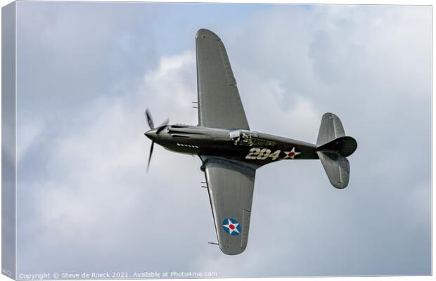 Curtis P40 Kittyhawk Canvas Print by Steve de Roeck