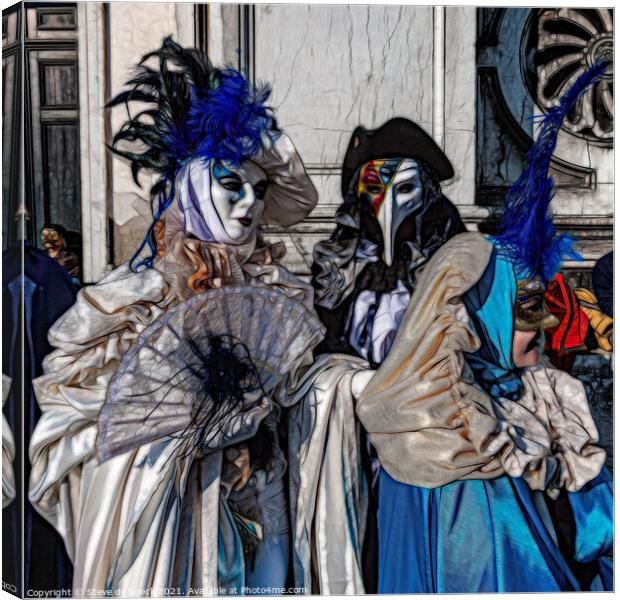 Venice Carnival Canvas Print by Steve de Roeck