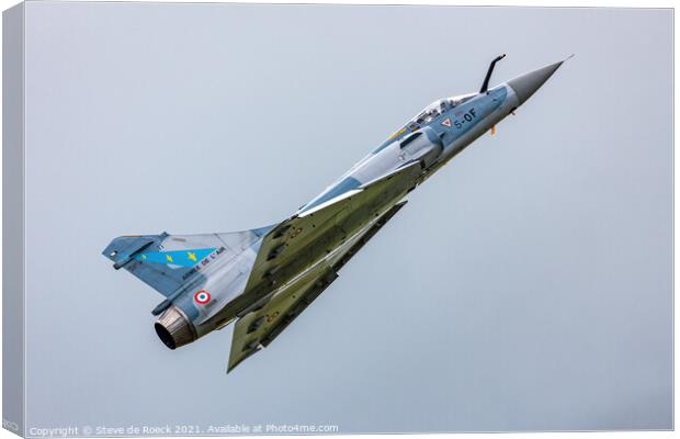 Dassault Mirage Fighter Jet Canvas Print by Steve de Roeck