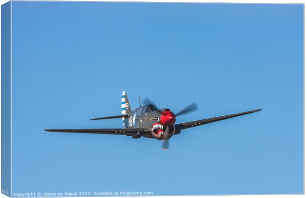 Curtiss P40 Kittyhawk Canvas Print by Steve de Roeck