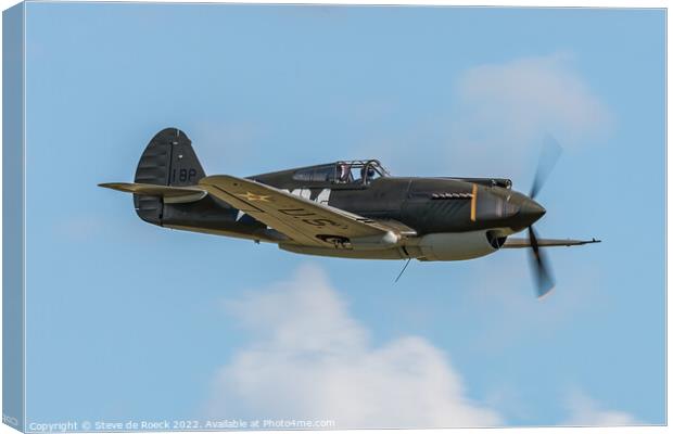 Curtiss P40 Kittyhawk Canvas Print by Steve de Roeck