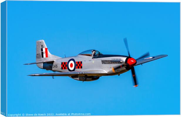 North American P51D Royal New Zealand Air Force Canvas Print by Steve de Roeck