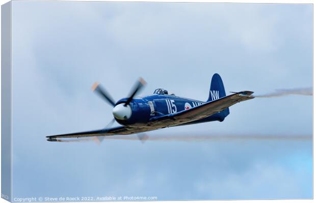 Hawker Sea Fury Canvas Print by Steve de Roeck