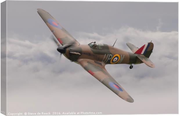 Hawker Hurricane Mk Ib Canvas Print by Steve de Roeck