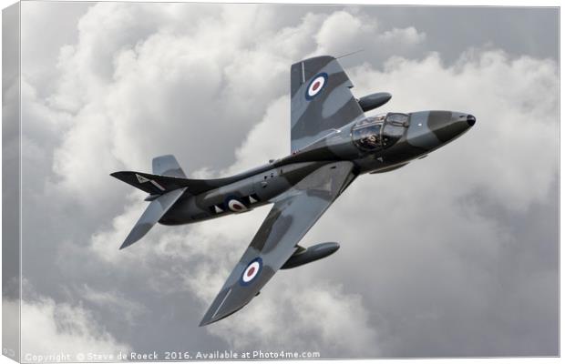 Hawker Hunter Canvas Print by Steve de Roeck