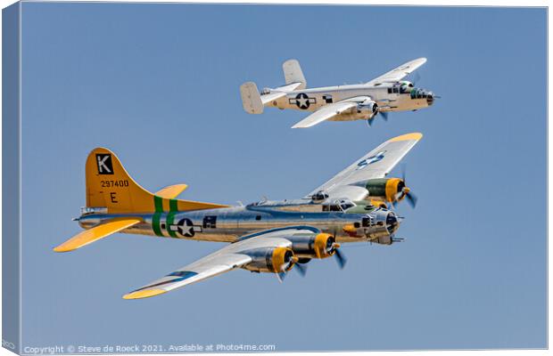 Bomber Formation Canvas Print by Steve de Roeck