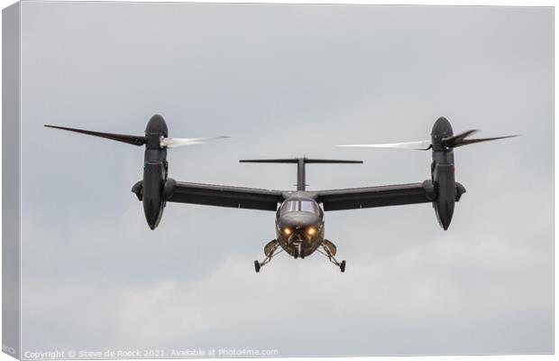 Agusta Westland AW 609 Tilt Rotor Helicopter Canvas Print by Steve de Roeck