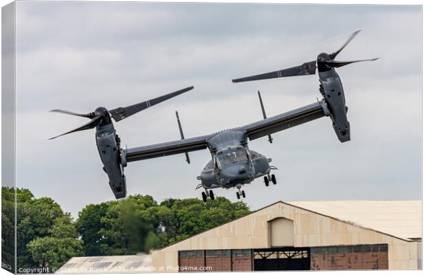 Bell Boeing Osprey CV-22B In The Hover. Canvas Print by Steve de Roeck