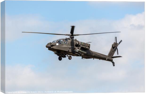 Boeing Apache Attack Helicopter Canvas Print by Steve de Roeck