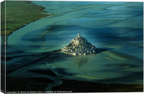 Mont Saint Michel Abbey Canvas Print by Steve de Roeck