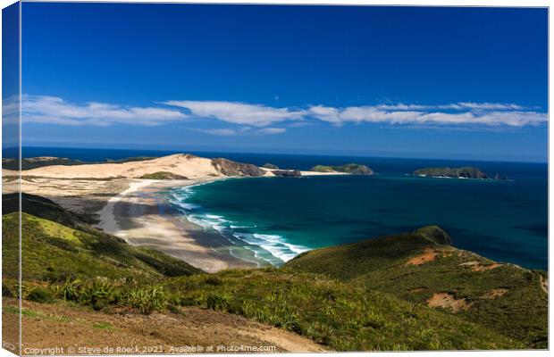 Cape Reinga; Te Rerenga Wairua Canvas Print by Steve de Roeck