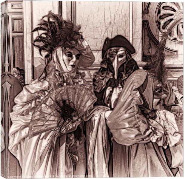 Carnival Of Venice Canvas Print by Steve de Roeck