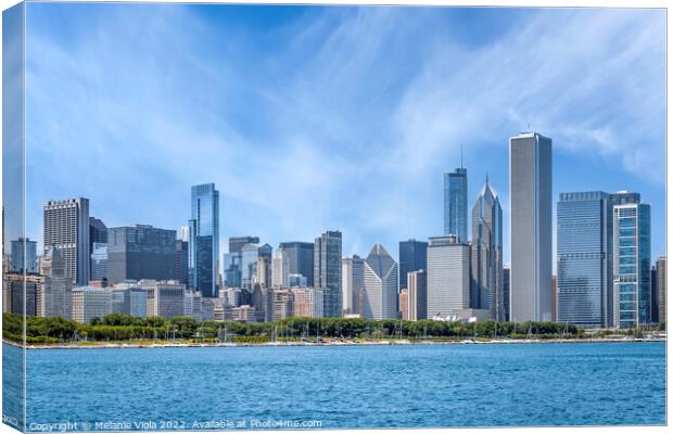 Chicago Skyline  Canvas Print by Melanie Viola