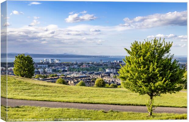 View from Calton Hill towards Leith Canvas Print by Melanie Viola